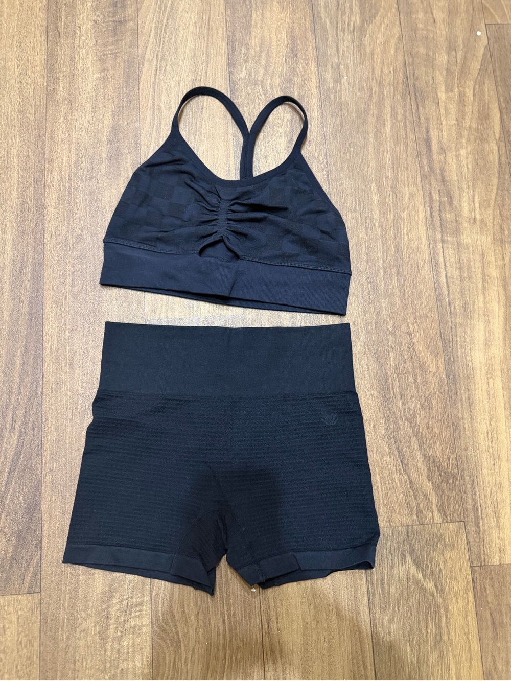 Target Black Seamless Sports Bra and High-Waist Shorts Set